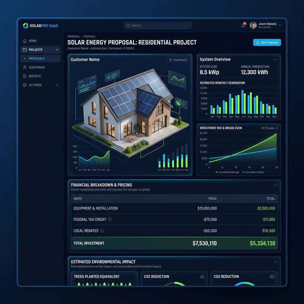 SolarSwytch proposal generator dashboard